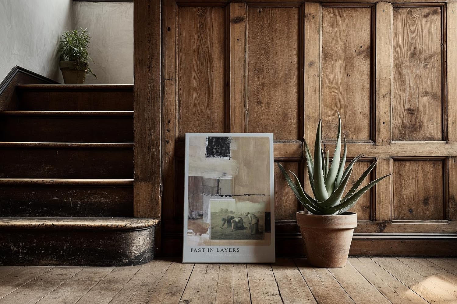 Paul Sinus Kunstdruck 40x60cm Past in Layers Collage Geschichte Ernte Erinnerung Textur