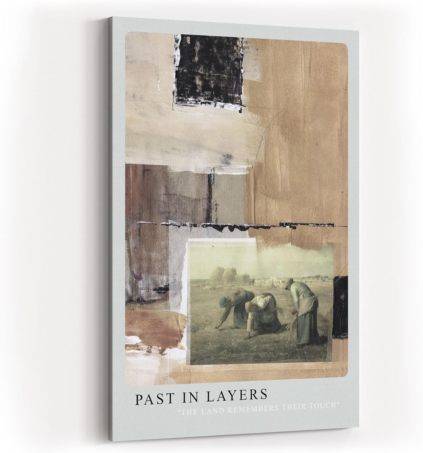 Paul Sinus Kunstdruck 40x60cm Past in Layers Collage Geschichte Ernte Erinnerung Textur