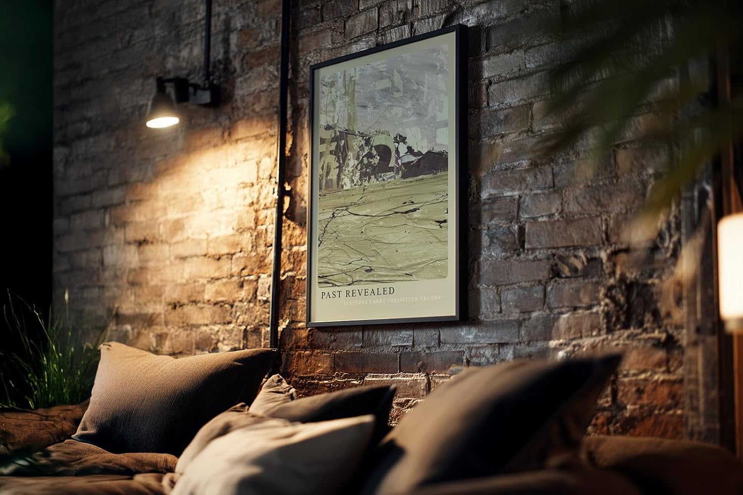 Paul Sinus Kunstdruck 40x60cm Past Revealed mit abstraktem Texturenmix in Beige und Violett