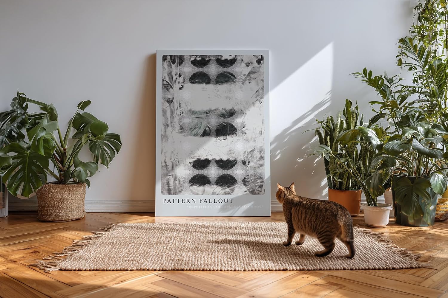 Paul Sinus Kunstdruck 40x60cm Pattern Fallout Muster Struktur Schwarz Weiß Chaos Abstrakt