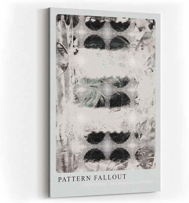 Paul Sinus Kunstdruck 40x60cm Pattern Fallout Muster Struktur Schwarz Weiß Chaos Abstrakt