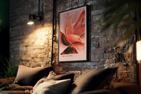 Paul Sinus Kunstdruck 40x60cm Pflanze Makro Rot Struktur Natur Tropisch Fire Bloom