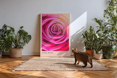 Paul Sinus Kunstdruck 40x60cm Pink Rose Nahaufnahme Blüte Rosa Makro Blume Romantik