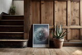 Paul Sinus Kunstdruck 40x60cm Planet Earth – Erde aus dem All mit Sonnenlicht und Sternenstaub