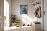 Paul Sinus Kunstdruck 40x60cm Planet Earth – Erde aus dem All mit Sonnenlicht und Sternenstaub