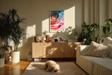 Paul Sinus Kunstdruck 40x60cm Rainbow Rose – Farbenpracht und Struktur in perfekter Harmonie