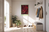 Paul Sinus Kunstdruck 40x60cm Red Succulent Bloom – Feuerrote Sukkulente in Nahaufnahme als modernes Kunstwerk