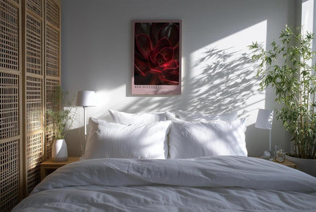 Paul Sinus Kunstdruck 40x60cm Red Succulent Makro Pflanze Dunkelrot Natur Sukkulente Struktur