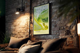 Paul Sinus Kunstdruck 40x60cm Refresh – Zitrone und Limette mit Eis und Sprudel im Makro