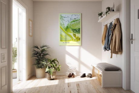 Paul Sinus Kunstdruck 40x60cm Refresh – Zitrone und Limette mit Eis und Sprudel im Makro