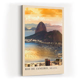 Paul Sinus Kunstdruck 40x60cm Rio de Janeiro Brasilien Sonnenuntergang Meer Stadt Berge
