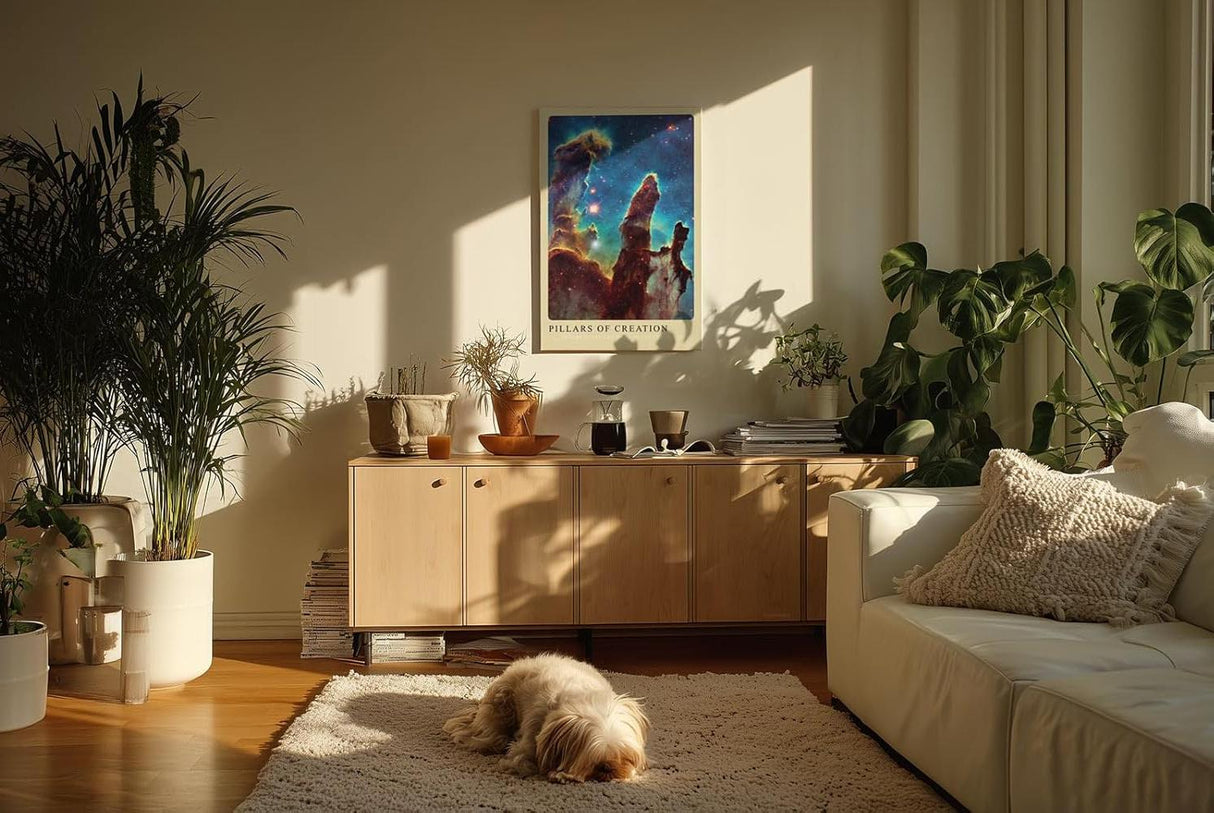 Paul Sinus Kunstdruck 40x60cm Säulen der Schöpfung im Weltraum – Sterne geboren in Licht und Nebel
