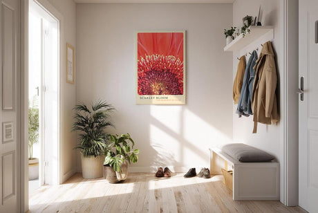 Paul Sinus Kunstdruck 40x60cm Scarlet Bloom – intensive rote Blütenmitte in eindrucksvoller Nahaufnahme
