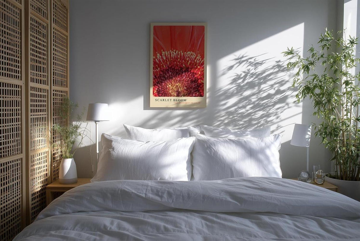 Paul Sinus Kunstdruck 40x60cm Scarlet Bloom – intensive rote Blütenmitte in eindrucksvoller Nahaufnahme