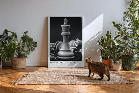 Paul Sinus Kunstdruck 40x60cm Schach König Strategie Schwarzweiß Minimalismus Denkspiel