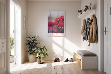 Paul Sinus Kunstdruck 40x60cm Seed of Memory – Symbolische Mohnblüte in poetischer Dämmerung