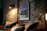 Paul Sinus Kunstdruck 40x60cm Seljalandsfoss – Kraftvoller Wasserfall im nordischen Licht Islands