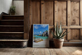 Paul Sinus Kunstdruck 40x60cm Seychellen Strand La Digue Felsen Meer Türkis Urlaub La Digue Seychelles