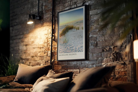Paul Sinus Kunstdruck 40x60cm Shoreline Silence mit ruhiger Strandlandschaft bei Sonnenuntergang