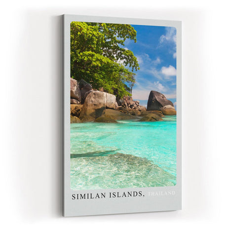 Paul Sinus Kunstdruck 40x60cm Similan Islands mit tropischer Küste in Thailand – Naturidylle am türkisblauen Wasser