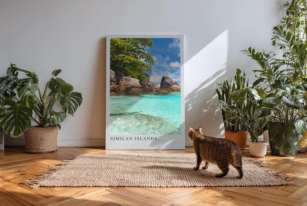 Paul Sinus Kunstdruck 40x60cm Similan Islands mit tropischer Küste in Thailand – Naturidylle am türkisblauen Wasser