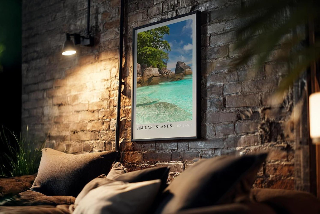 Paul Sinus Kunstdruck 40x60cm Similan Islands mit tropischer Küste in Thailand – Naturidylle am türkisblauen Wasser