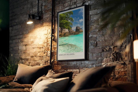 Paul Sinus Kunstdruck 40x60cm Similan Islands mit tropischer Küste in Thailand – Naturidylle am türkisblauen Wasser
