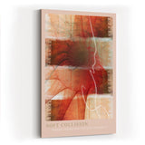 Paul Sinus Kunstdruck 40x60cm Soft Collision Kurven Textur Rot Beige Dynamik Transparenz