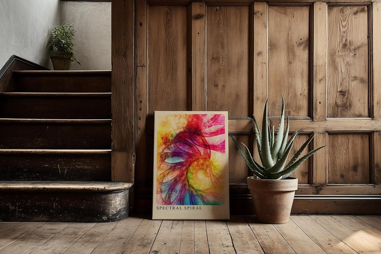Paul Sinus Kunstdruck 40x60cm Spectral Spiral Licht und Bewegung in fließender Form