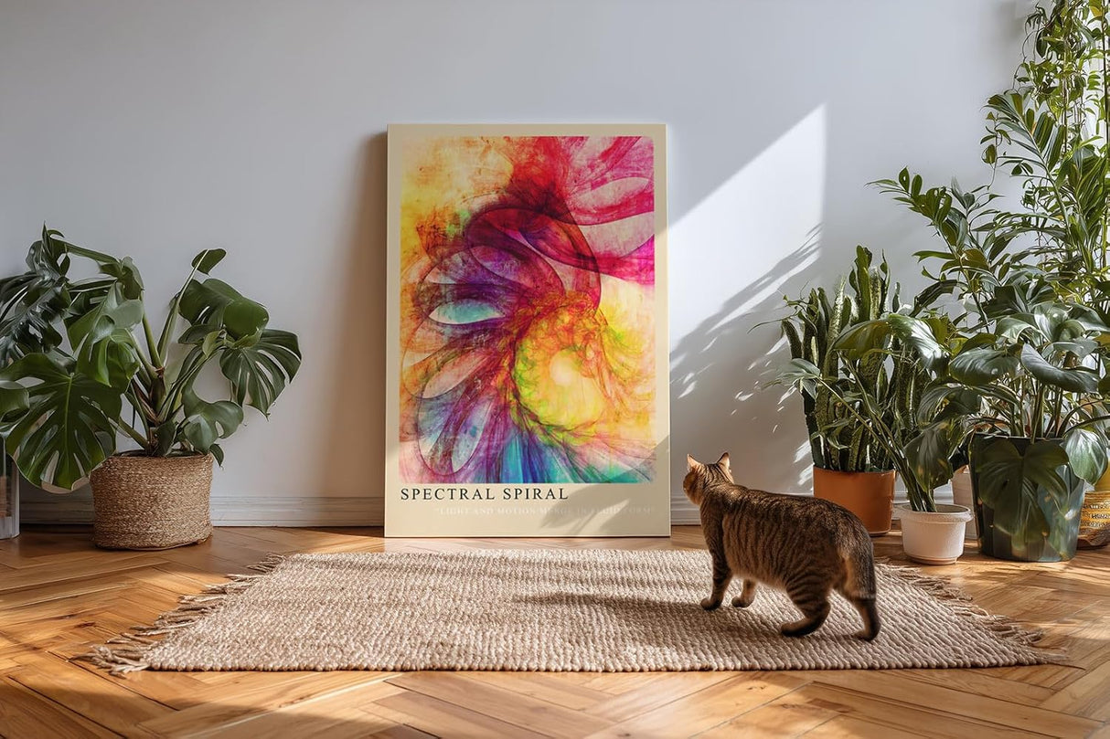 Paul Sinus Kunstdruck 40x60cm Spectral Spiral Licht und Bewegung in fließender Form