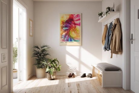 Paul Sinus Kunstdruck 40x60cm Spectral Spiral Licht und Bewegung in fließender Form