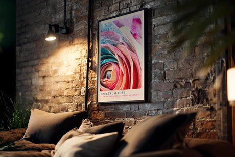 Paul Sinus Kunstdruck 40x60cm Spektralrose in Nahaufnahme – Farbenwunder der Natur in kunstvoller Struktur