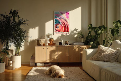 Paul Sinus Kunstdruck 40x60cm Spektralrose in Nahaufnahme – Farbenwunder der Natur in kunstvoller Struktur