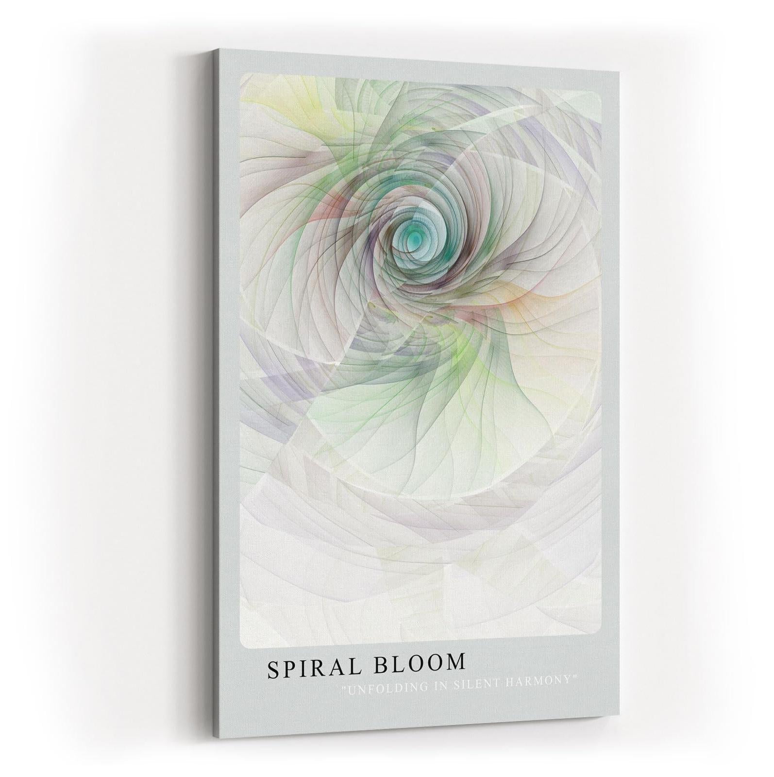 Paul Sinus Kunstdruck 40x60cm Spiral Bloom – Abstrakte Spirale in Pastellfarben mit harmonischem Lichtfluss und Tiefe