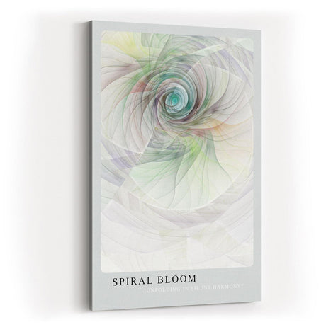 Paul Sinus Kunstdruck 40x60cm Spiral Bloom – Abstrakte Spirale in Pastellfarben mit harmonischem Lichtfluss und Tiefe