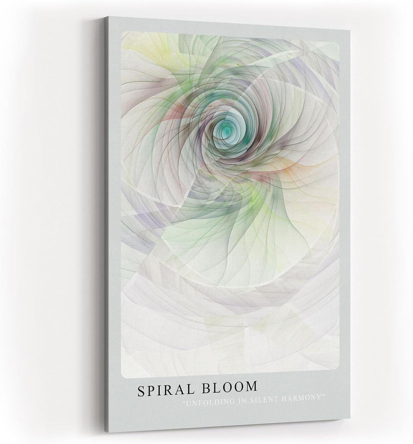 Paul Sinus Kunstdruck 40x60cm Spiral Bloom – Abstrakte Spirale in Pastellfarben mit harmonischem Lichtfluss und Tiefe