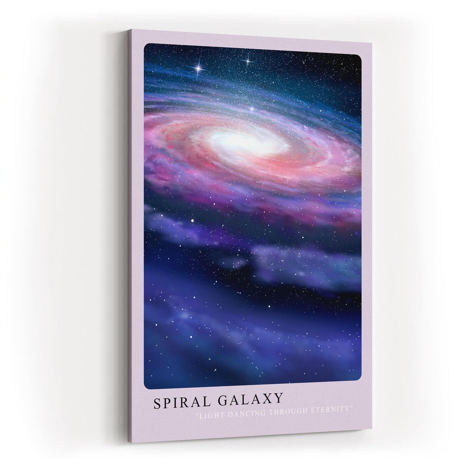 Paul Sinus Kunstdruck 40x60cm Spiral Galaxy – Kosmische Schönheit in lila und blau
