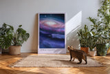 Paul Sinus Kunstdruck 40x60cm Spiral Galaxy – Kosmische Schönheit in lila und blau