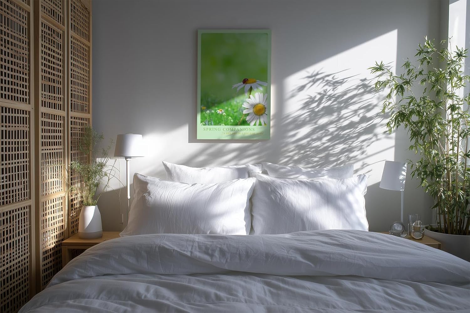 Paul Sinus Kunstdruck 40x60cm Spring Companions – Gänseblümchenwiese mit Marienkäfer in sanfter Frühlingsstimmung