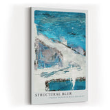 Paul Sinus Kunstdruck 40x60cm Structural Blur Blau Weiß Struktur Urban Abstrakt Dynamik Bewegung