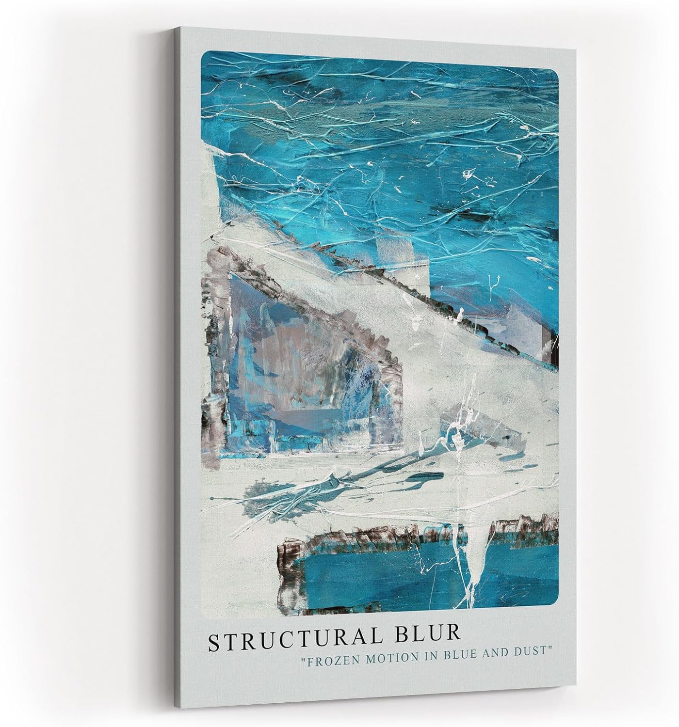 Paul Sinus Kunstdruck 40x60cm Structural Blur Blau Weiß Struktur Urban Abstrakt Dynamik Bewegung