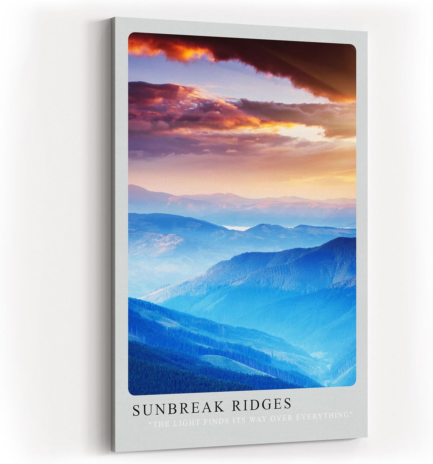 Paul Sinus Kunstdruck 40x60cm Sunbreak Ridges – Lichtdurchflutete Berglandschaft mit dramatischem Himmel