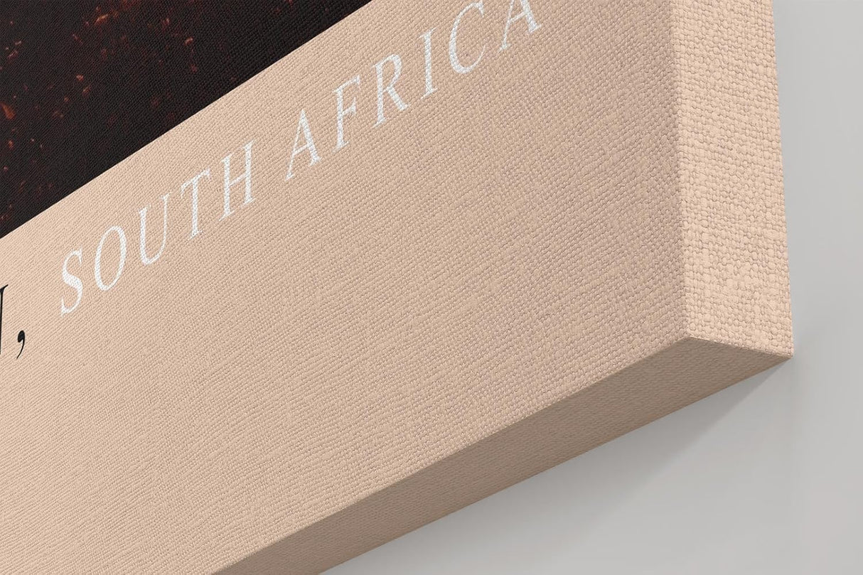 Paul Sinus Kunstdruck 40x60cm Table Mountain – Südafrika bei Sonnenuntergang mit Küstenfels und Silhouette
