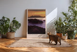 Paul Sinus Kunstdruck 40x60cm Table Mountain – Südafrika bei Sonnenuntergang mit Küstenfels und Silhouette