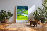 Paul Sinus Kunstdruck 40x60cm Tam Coc Vietnam Boote auf Fluss zwischen Reisfeldern – harmonische Naturreise