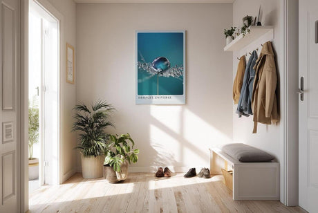 Paul Sinus Kunstdruck 40x60cm Tautropfen auf feiner Struktur – ein Universum im Mikrokosmos festgehalten