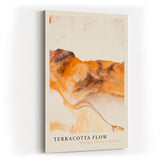 Paul Sinus Kunstdruck 40x60cm Terracotta Flow Abstrakt Malerei Mineralfarben Beige Braun Kunstwerk