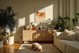 Paul Sinus Kunstdruck 40x60cm Terracotta Flow Abstrakt Malerei Mineralfarben Beige Braun Kunstwerk