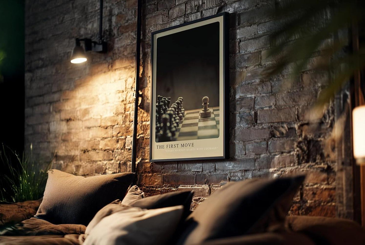 Paul Sinus Kunstdruck 40x60cm The First Move – Symbolkraft des Anfangs im Schachspiel