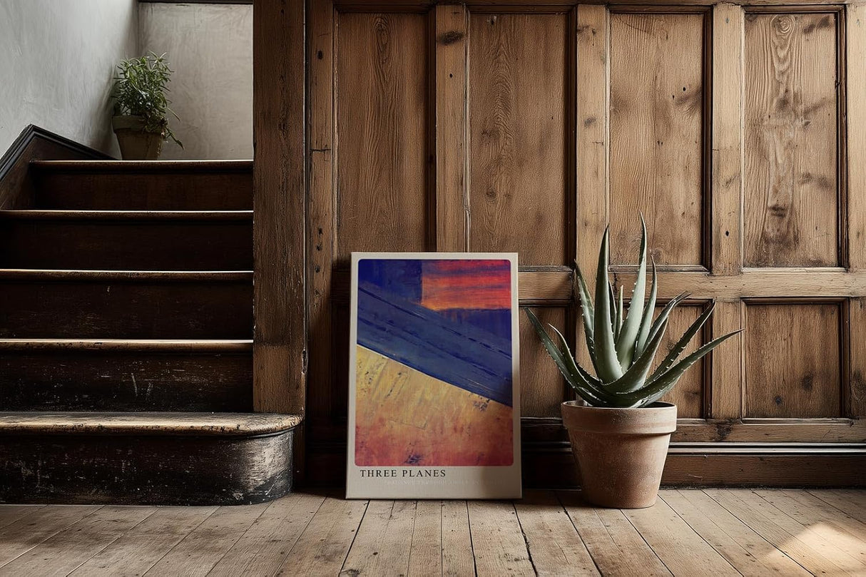 Paul Sinus Kunstdruck 40x60cm Three Planes Flächen Geometrie Abstrakt Farben Balance Winkel
